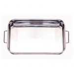 Plat rectangulaire inox à four 35x26