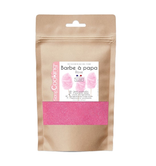 preparation-sucre-rose-barbe-a-papa Préparation sucre rose barbe à papa 160g – Image 1