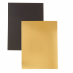 Rectangle carton double face or/noir 40x30 Cm