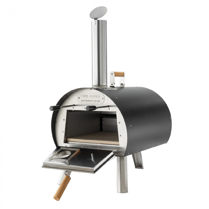 Four à bois d'extérieur MARCEL - Noir + Pelle à Pizza + Pelle de Retournement – Image 5