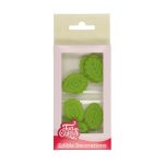 Décors en pâte d'amande feuilles x12