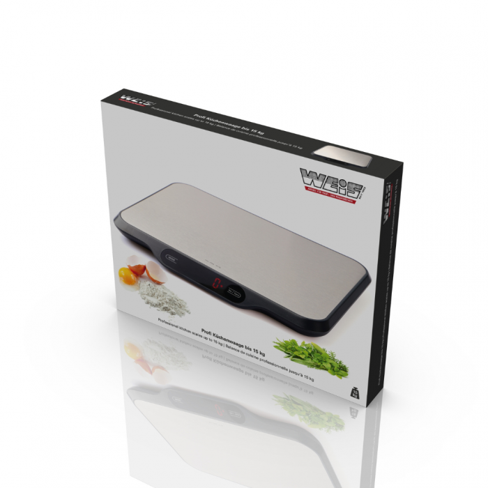 Balance de cuisine professionnelle jusqu'à 15 kg avec surface en acier inoxydable – Image 3