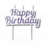 Bougies Happy Birthday Argent – Image 2