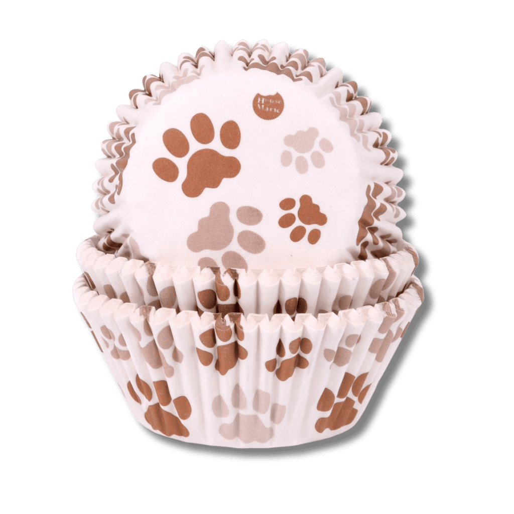 Caissettes à cupcakes Pattes Marrons – 50 pcs Caissettes à cupcakes Pattes Marrons - 50 pcs – Image 1