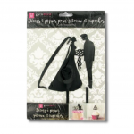 Cake topper acrylique noir Coupe Mariage
