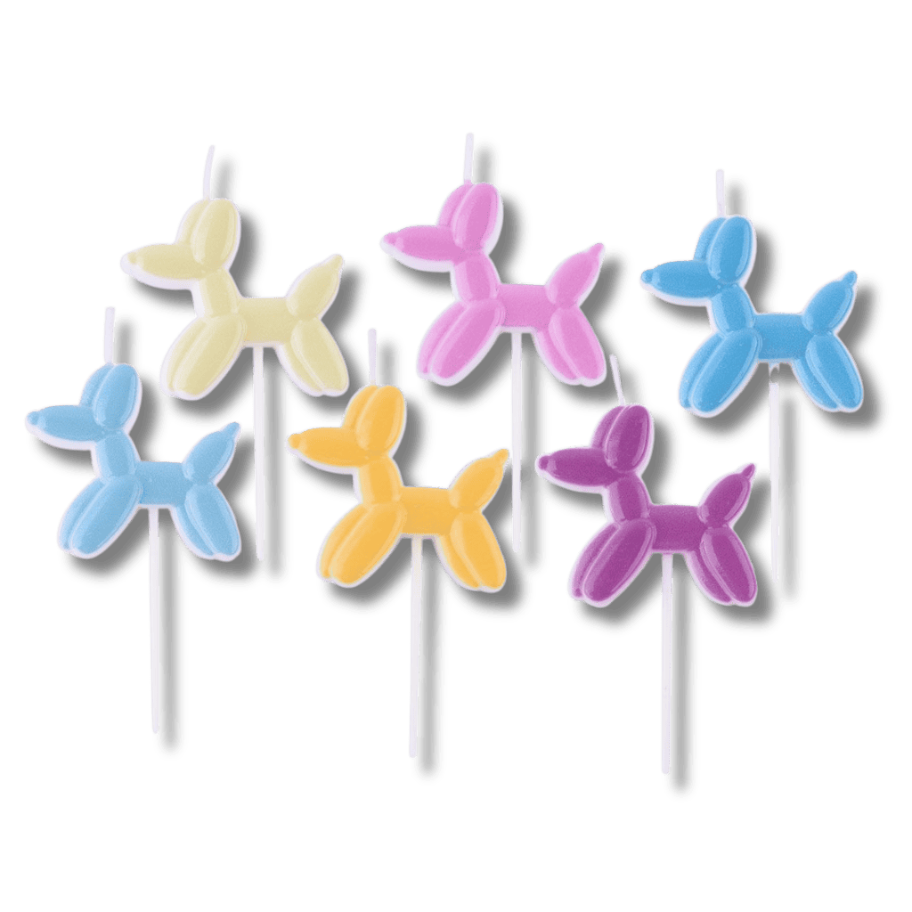 bougie chien ballon 2 Bougie Chiens Ballons set/6 – Image 1
