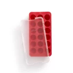 Bac à glaçons avec couvercle rond Rouge