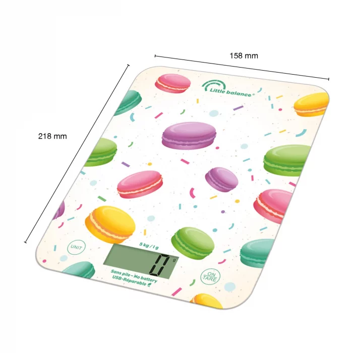 Balance de cuisine macarons - Slim Acidulée USB - Sans pile – Image 4
