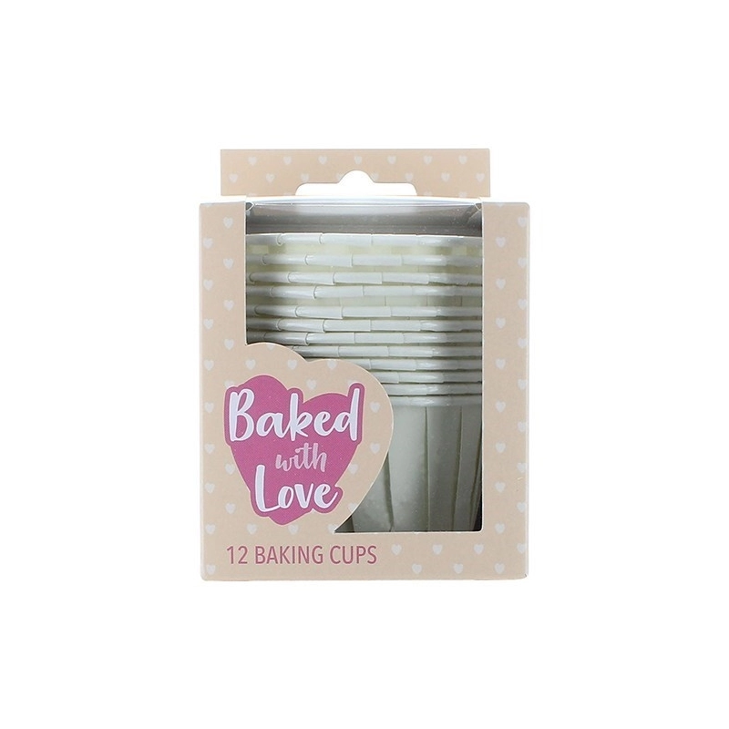 caissettes-ivoire Caissette cupcake ivoire bord roulé Ø 50 MM set/12 – Image 1