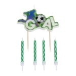 Bougie Goal  et 4 bougies vertes