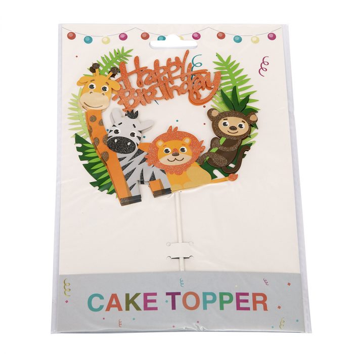 Cake Topper Jungle Happy Birthday – Image 2