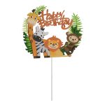 Cake Topper Jungle Happy Birthday