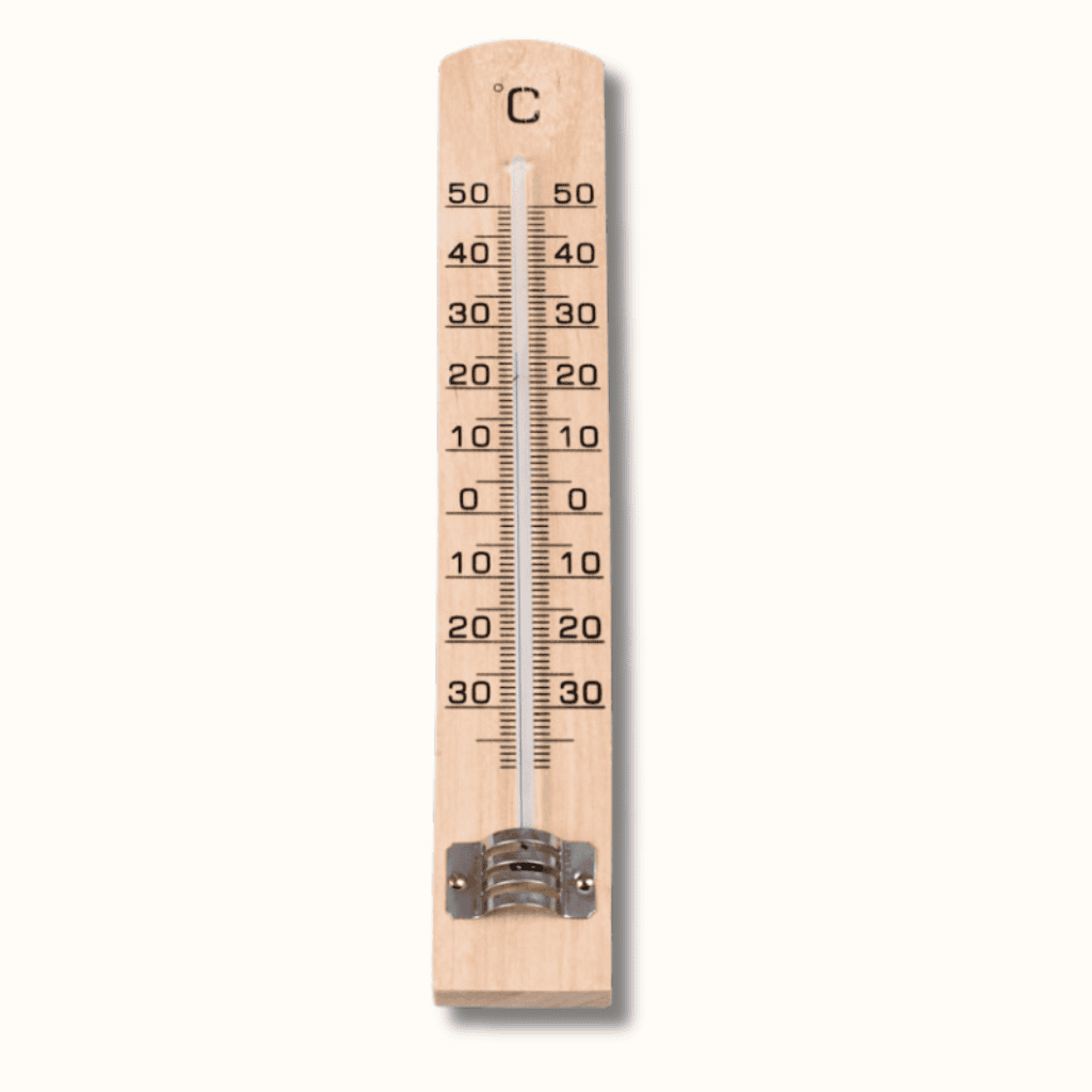 Thermometre bois Thermomètre intérieur en bois – Image 1