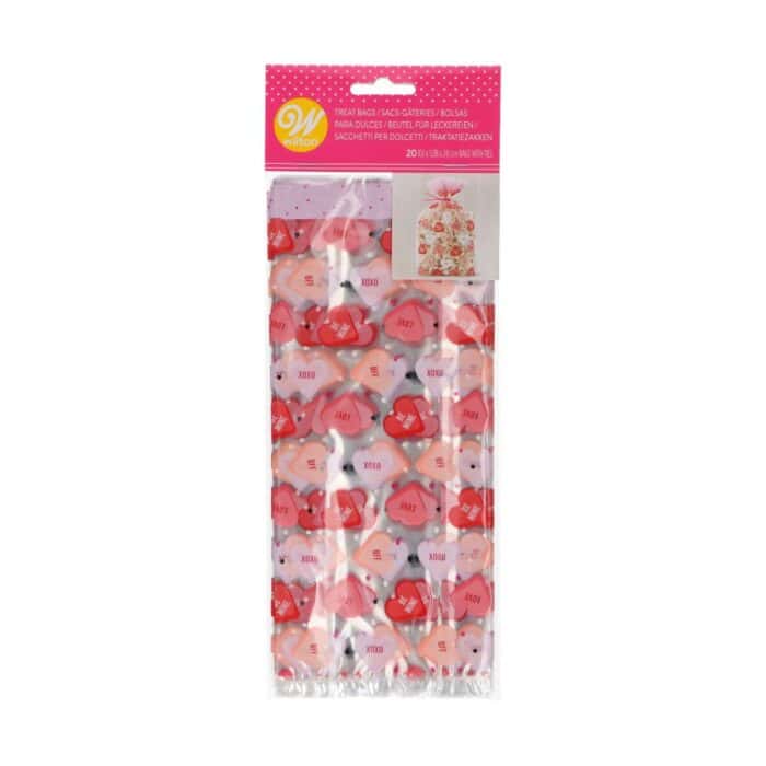 Sachet à gâteaux Cœurs de Bonbons 10.1x 24.1 x 5.08 CM SET/20 – Image 3