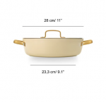 Cocotte Antiadhésive Céramique Série Samoa Iconic beige 28 cm – Image 5