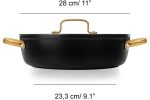 Casserole Antiadhésive Céramique Série Samoa Iconic noir 28 cm – Image 2