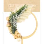 Cake topper bois Couronne de Noël