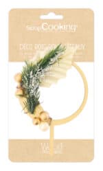Cake topper bois Couronne de Noël