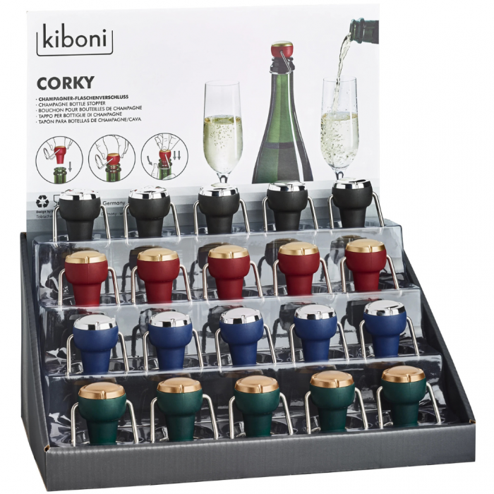 Bouchon à Champagne Kiboni Corky 2.0 Noir – Image 3