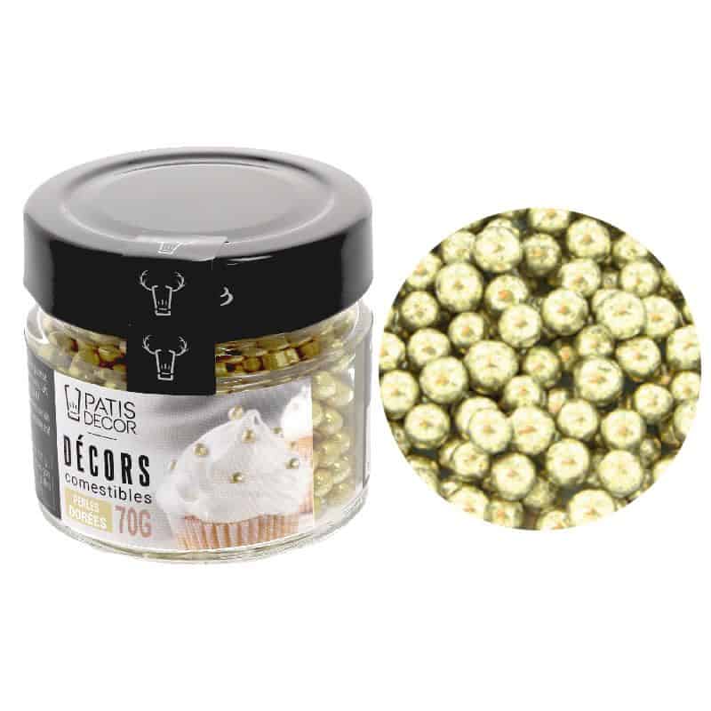 perles-dorees-comestibles-o-5-mm-patisdecor-70-g Mini perles dorées comestibles Ø 5 mm 70 g – Image 1