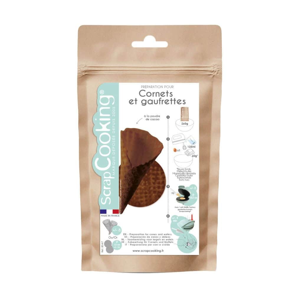 17975 Préparation gaufrettes/ cornet- chocolat 260g – Image 1