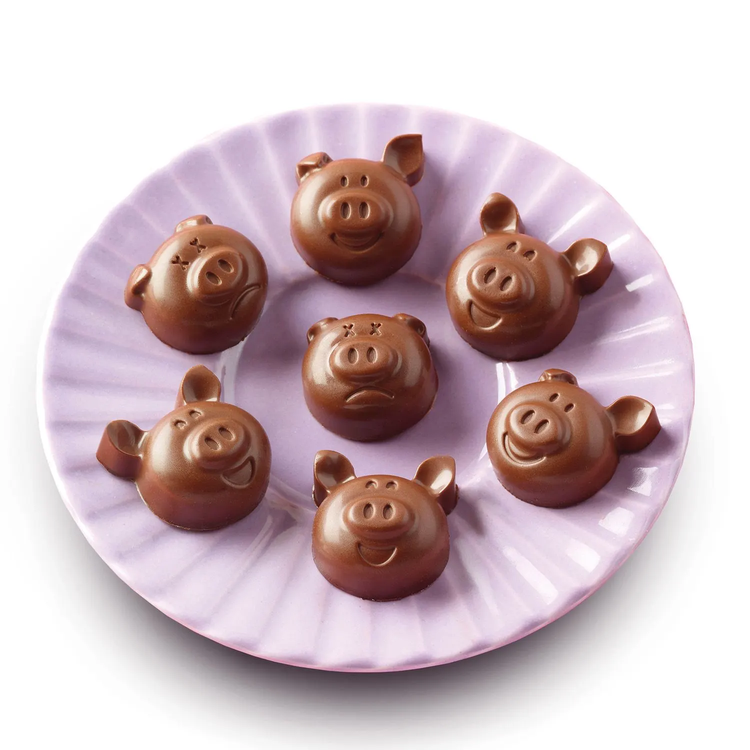 22.135.77.0065_SCG35_CHOCO_PIGS_FINITO_1 Moule Silikomart silicone chocolat pigs - SCG35 – Image 1
