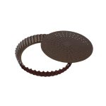 Tourtière cannelée perforée - antiadhérente - fond mobile - Ø220 mm h28 mm