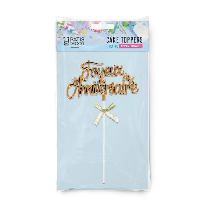 Cake topper Joyeux anniversaire – Image 3