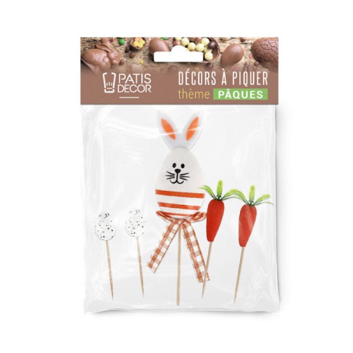Cakes toppers lapin de Pâques (x5) – Image 3