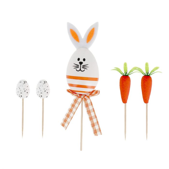 Cakes toppers lapin de Pâques (x5) – Image 2