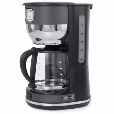 125331899_1 MUSE Cafetière filtre 10 tasses Gris & Inox – Image 1