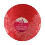 Cake drum rond rouge Ø 25 cm – Support gâteau rigide et élégant