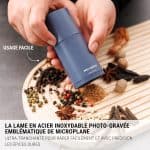 Moulin à épices Microplane 2-en-1 – Denim Blue – Image 4