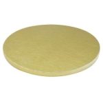 Cake drum rond doré Ø 35 cm – Support gâteau rigide et élégant