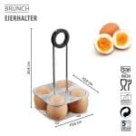 Support cuisson œufs brunch acier inoxydable – Image 4