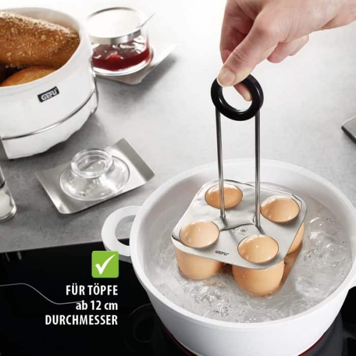 Support cuisson œufs brunch acier inoxydable – Image 3