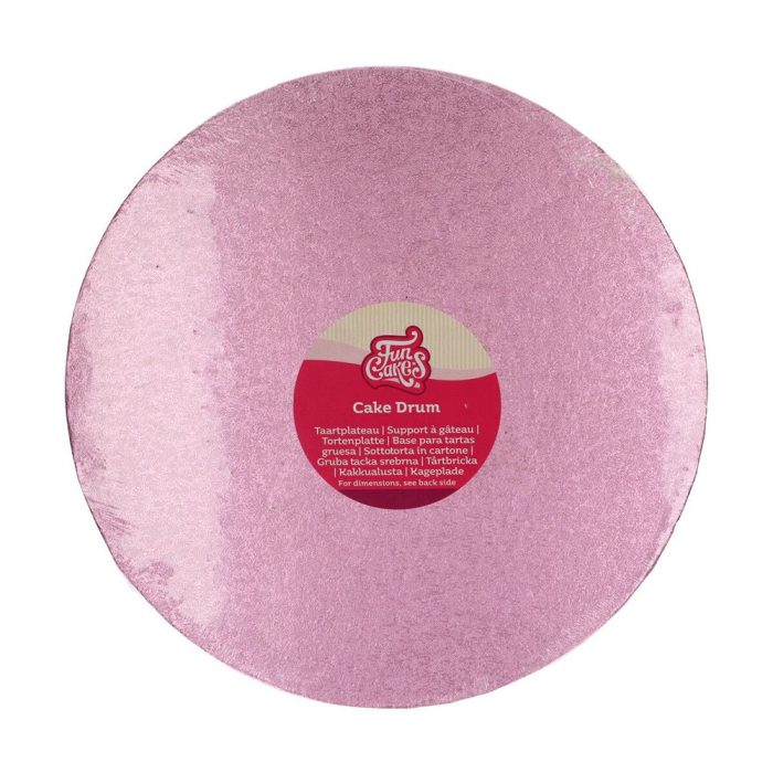 Cake drum rond rose bébé Ø 30 cm – Support gâteau rigide et élégant – Image 2