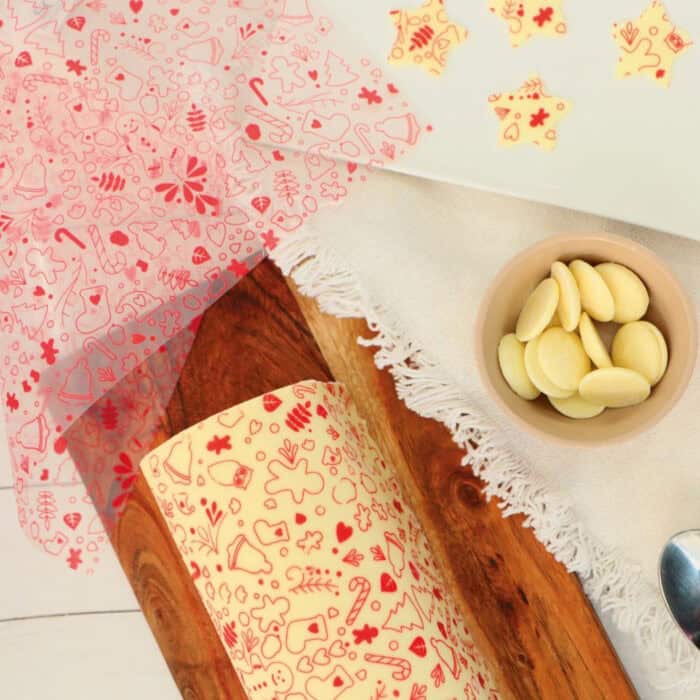 2 feuilles transfert pour bûche - Motif Noël – Image 5
