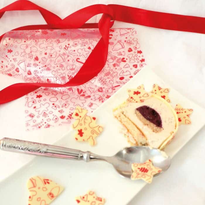 2 feuilles transfert pour bûche - Motif Noël – Image 4