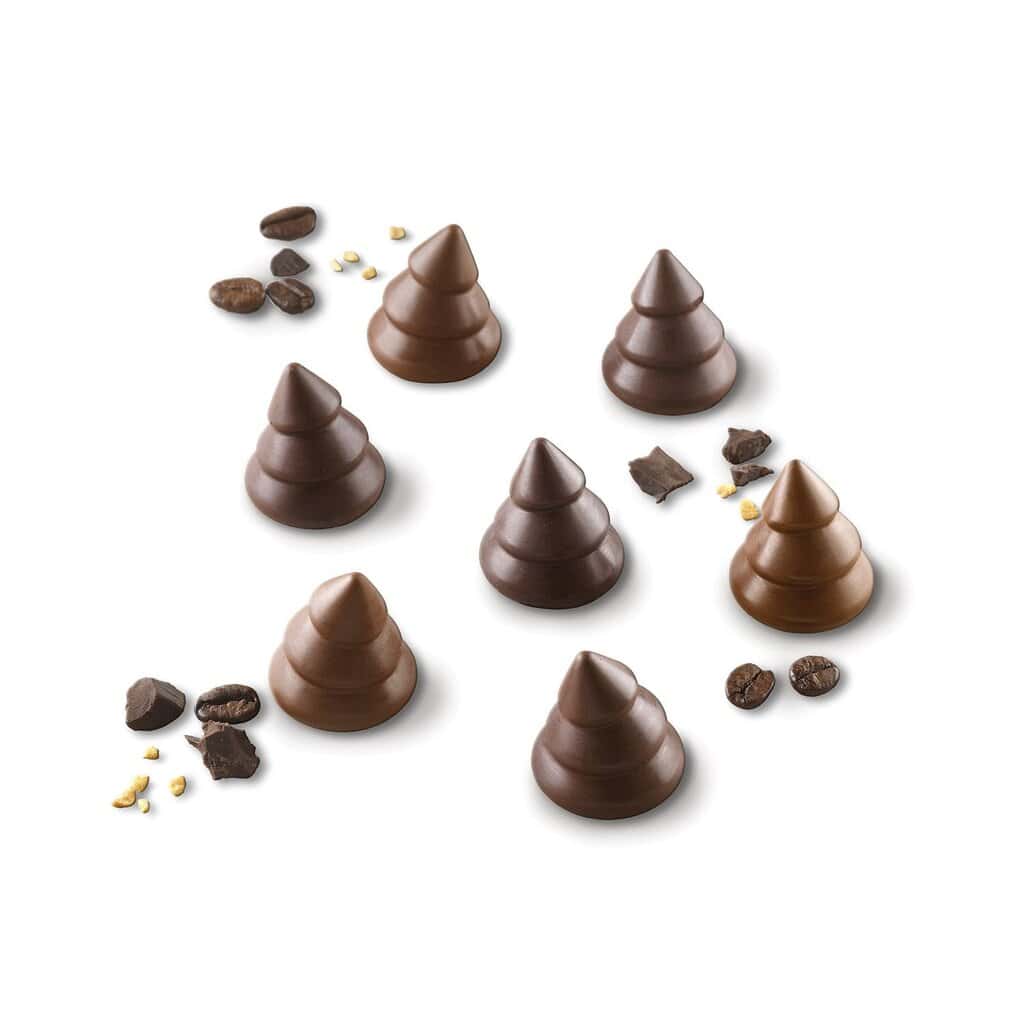 22.154.77.0065_SCG054_3D_FINITO_1 Moule silicone chocolat Choco Trees - SCG54 – Image 1