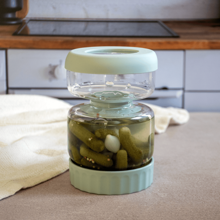 Bocal à Cornichons en Verre avec séparateur 750ml – Image 9