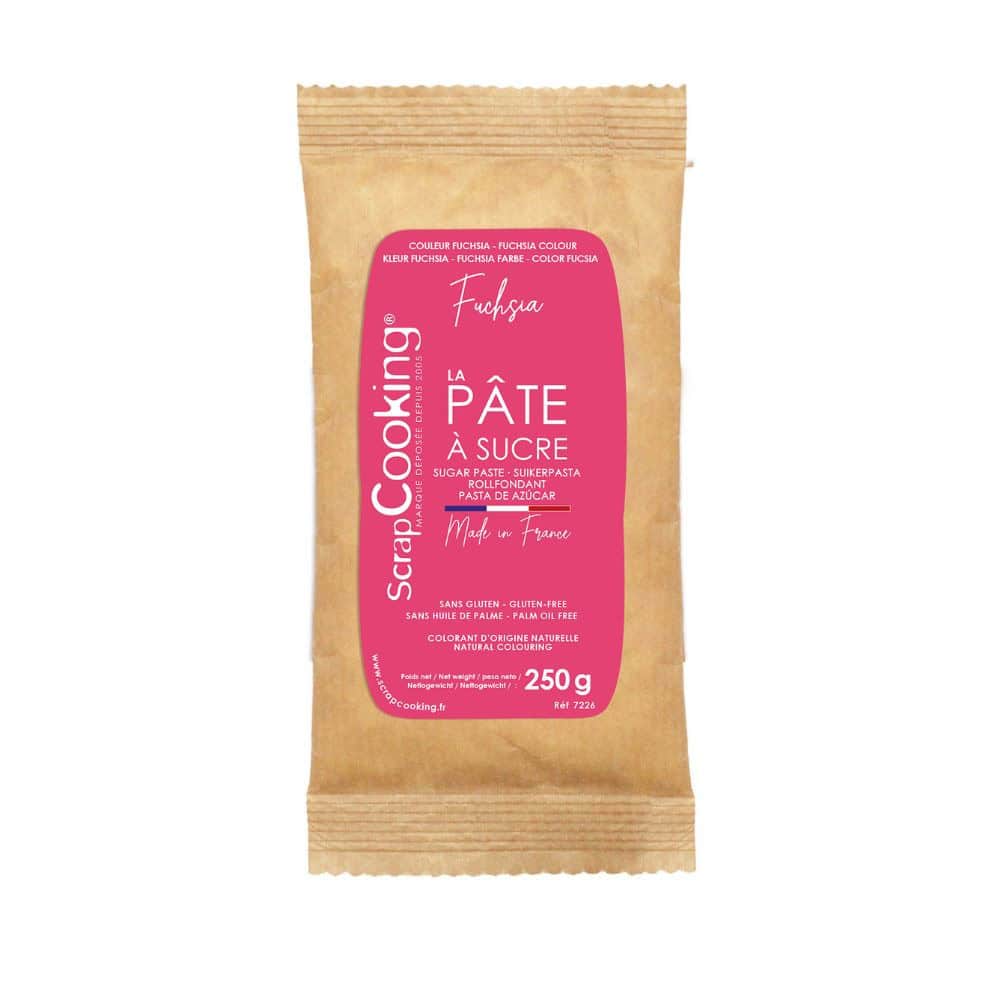 17513 Pâte à sucre fuchsia 250g – Image 1