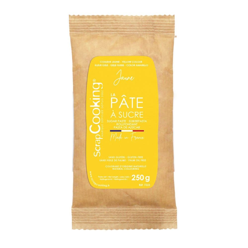 17895 Pâte à sucre Jaune 250g – Image 1