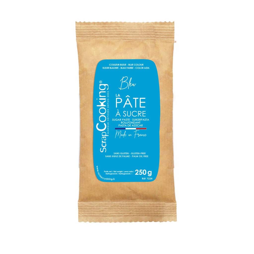 18714 Pâte à sucre Bleu 250g – Image 1