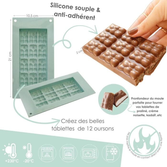 Moule en silicone pour tablette Ourson – Image 2