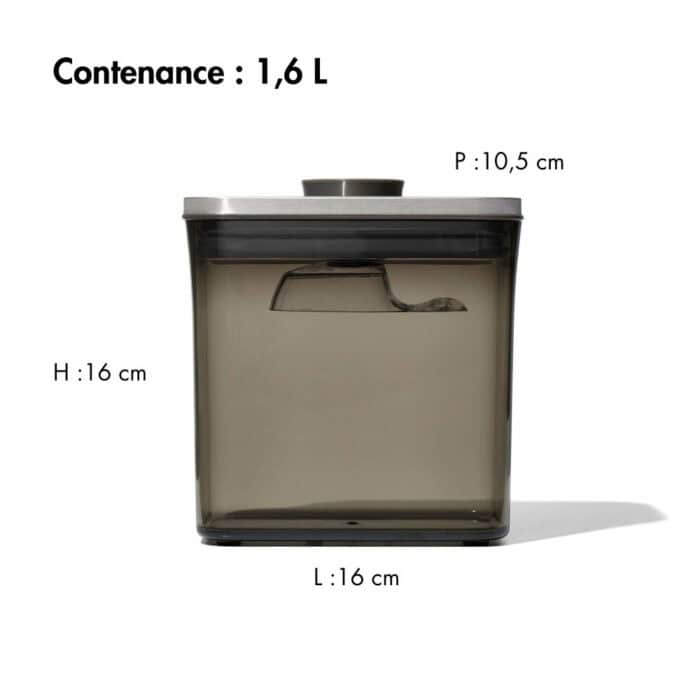 Boîte pop inox pour le café 1,6L – Image 2